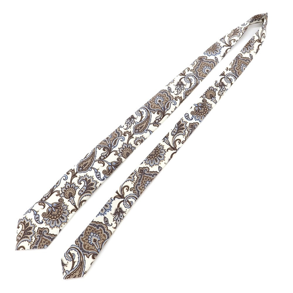 [New] GIERRE Paisley Print Tri-Fold Silk Tie Ivory x Beige [BEI] [S/S/A/W] [Condition Rank N] [Men&
