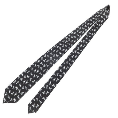 [New] GIERRE Skull Crest Tri-Fold Silk Tie Black x White [BLK] [S/S/A/W] [Condition Rank N] [Men&