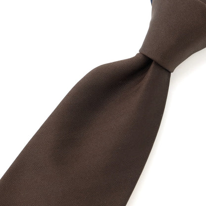 [New] GIERRE Panel Stripe Tri-Fold Silk Tie Dark Brown x Blue [BRW] [S/S/A/W] [Condition Rank N] [Men&