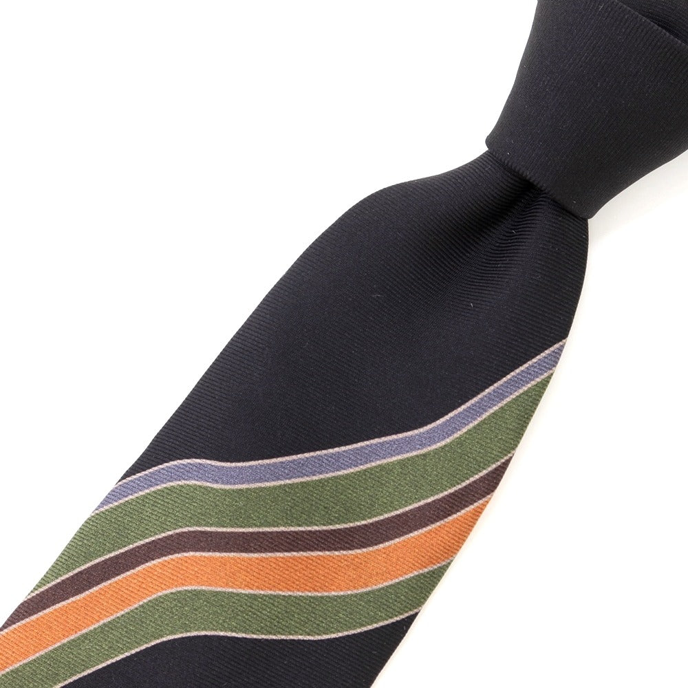 [New Outlet] GIERRE Panel Print Tri-Fold Silk Tie Black x Grey [BLK] [S/S/A/W] [Condition Rank N-] [Men&