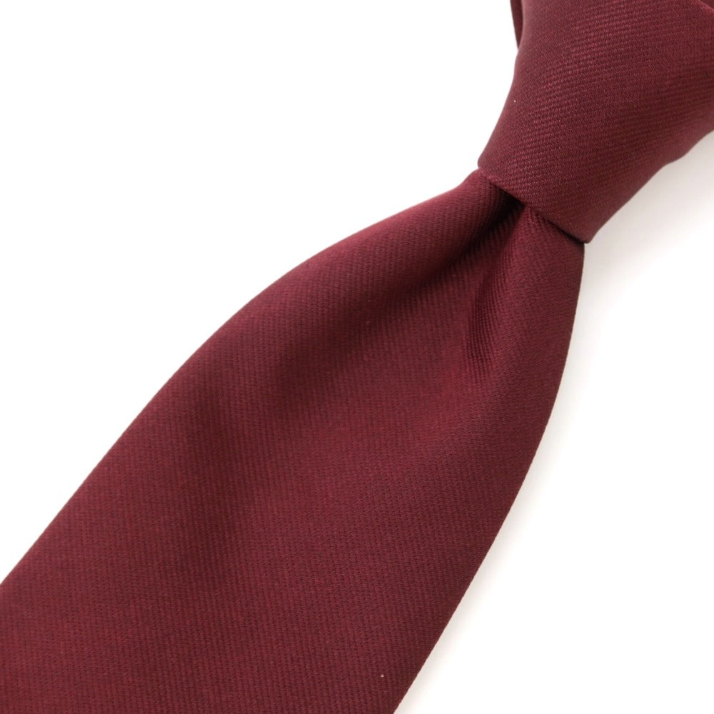 [New] GIERRE Panel Stripe Tri-Fold Cotton Silk Tie Bordeaux x Dark Gray [RED] [S/S/A/W] [Condition Rank N] [Men&