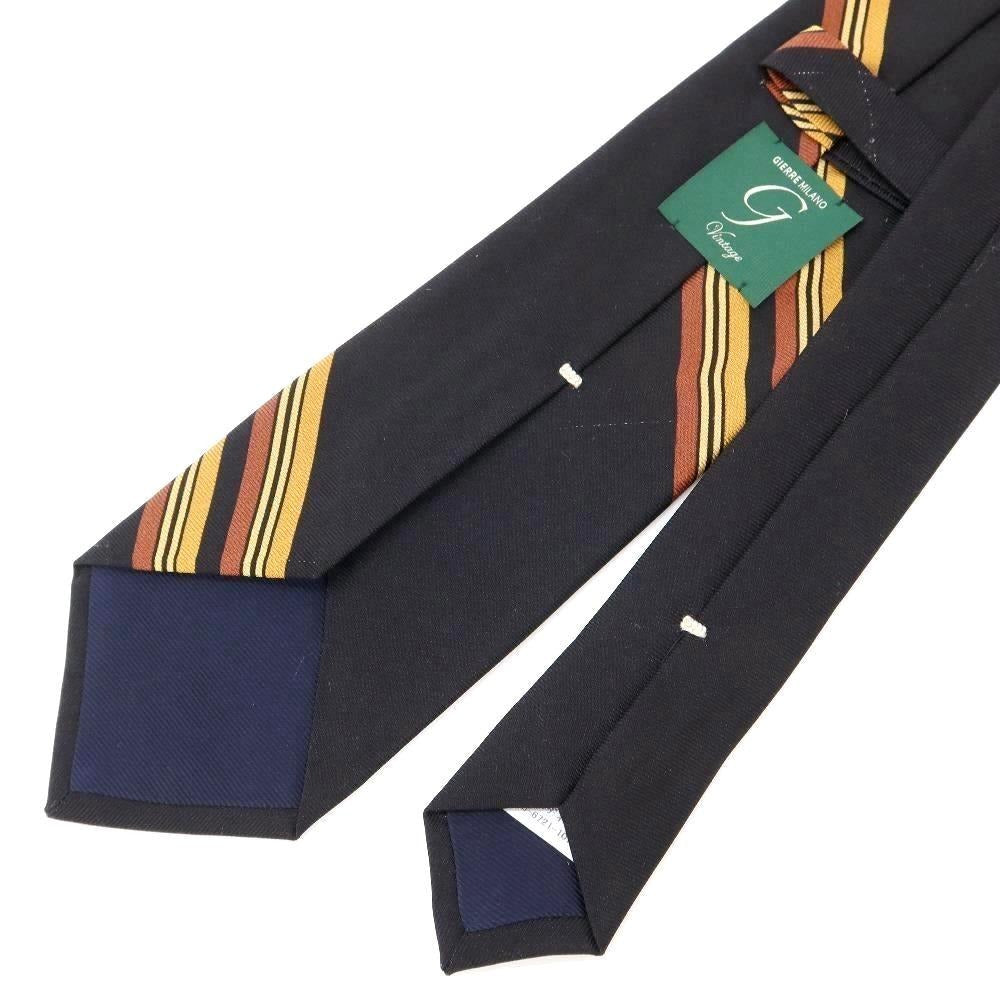 [New Outlet] GIERRE Panel Print Tri-Fold Silk Tie Black [BLK] [S/S/A/W] [Condition Rank N-] [Men&