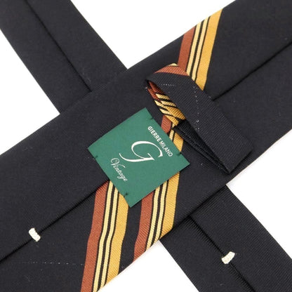 [New Outlet] GIERRE Panel Print Tri-Fold Silk Tie Black [BLK] [S/S/A/W] [Condition Rank N-] [Men&