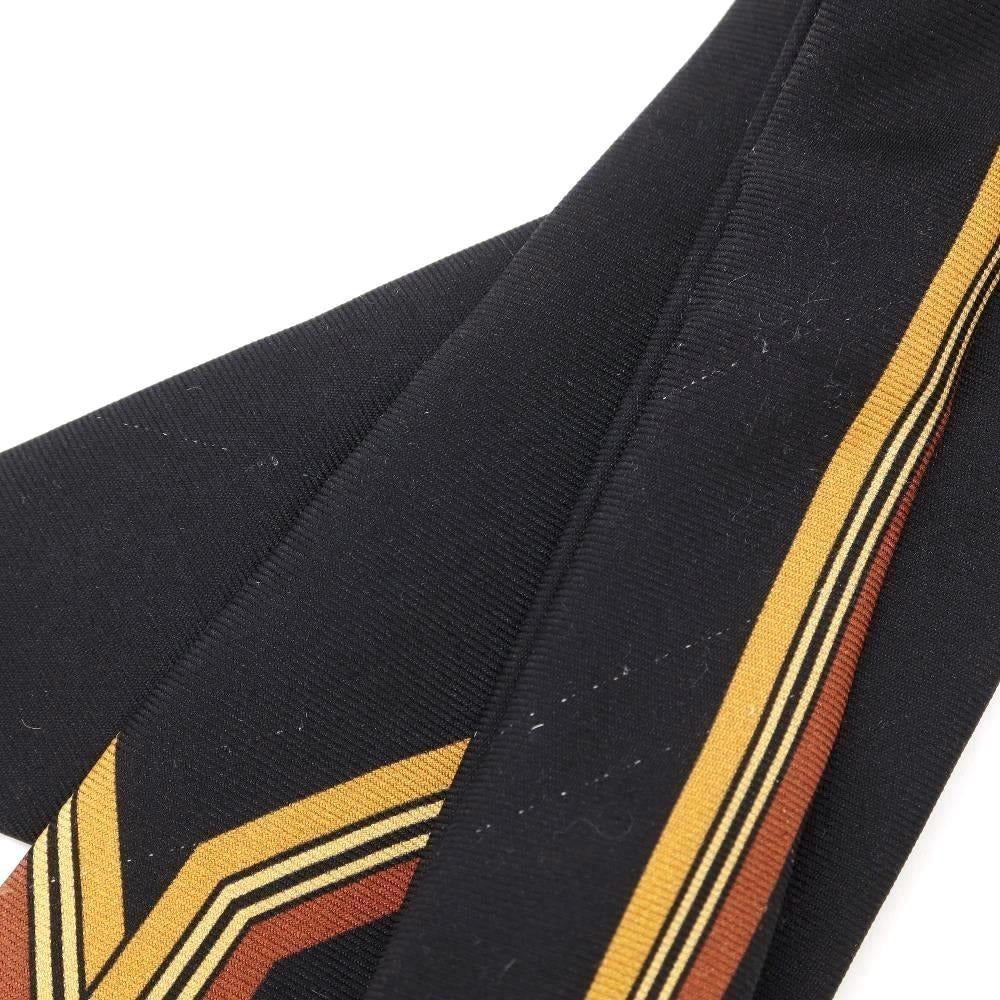 [New Outlet] GIERRE Panel Print Tri-Fold Silk Tie Black [BLK] [S/S/A/W] [Condition Rank N-] [Men&