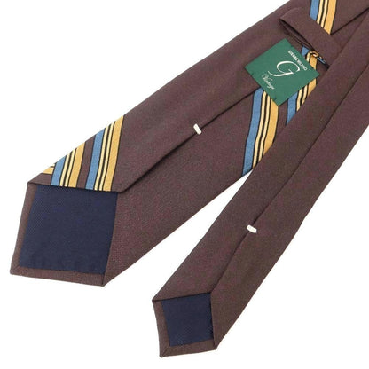 [New] GIERRE Panel Print Tri-Fold Silk Tie Brown [BRW] [S/S/A/W] [Condition Rank N] [Men&