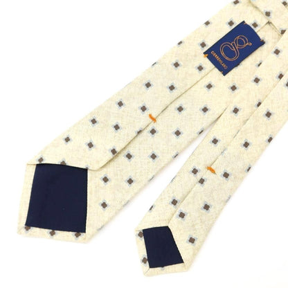 [New] GIERRE Small Pattern Print Tri-Fold Silk Tie Beige x Brown [BEI] [S/S/A/W] [Condition Rank N] [Men&