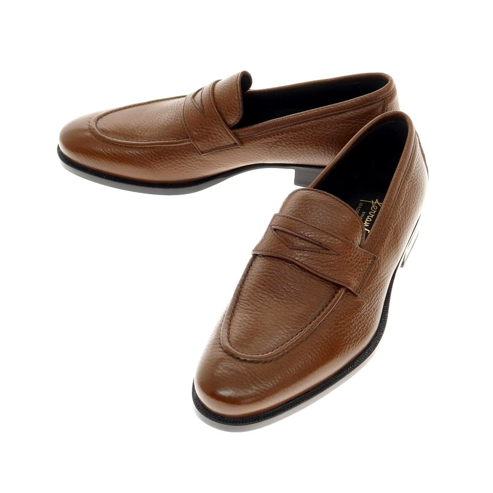 [New] Ferrante ISEO grained leather coin loafers, brown [Size 5] [BRW] [S/S/A/W] [Condition Rank N] [Men&