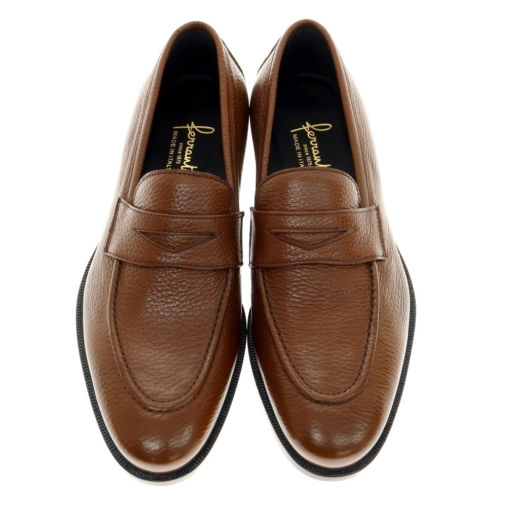 [New] Ferrante ISEO grained leather coin loafers, brown [Size 5] [BRW] [S/S/A/W] [Condition Rank N] [Men&