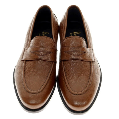 [New] Ferrante ISEO grained leather coin loafers, brown [Size 6] [BRW] [S/S/A/W] [Condition Rank N] [Men&