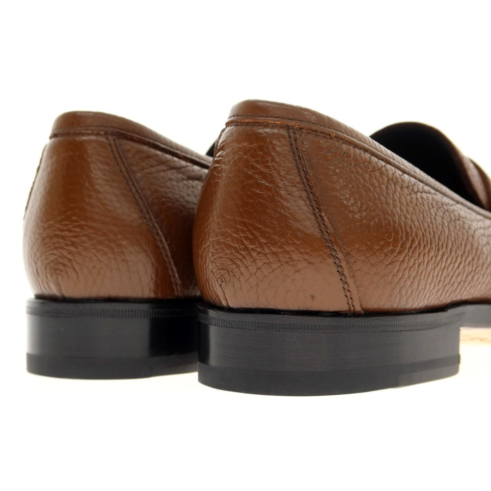 [New] Ferrante ISEO grained leather coin loafers, brown [Size 6] [BRW] [S/S/A/W] [Condition Rank N] [Men&