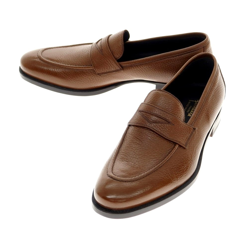 [New] Ferrante ISEO grained leather coin loafers, brown [Size 8 1/2] [BRW] [S/S/A/W] [Condition Rank N] [Men&