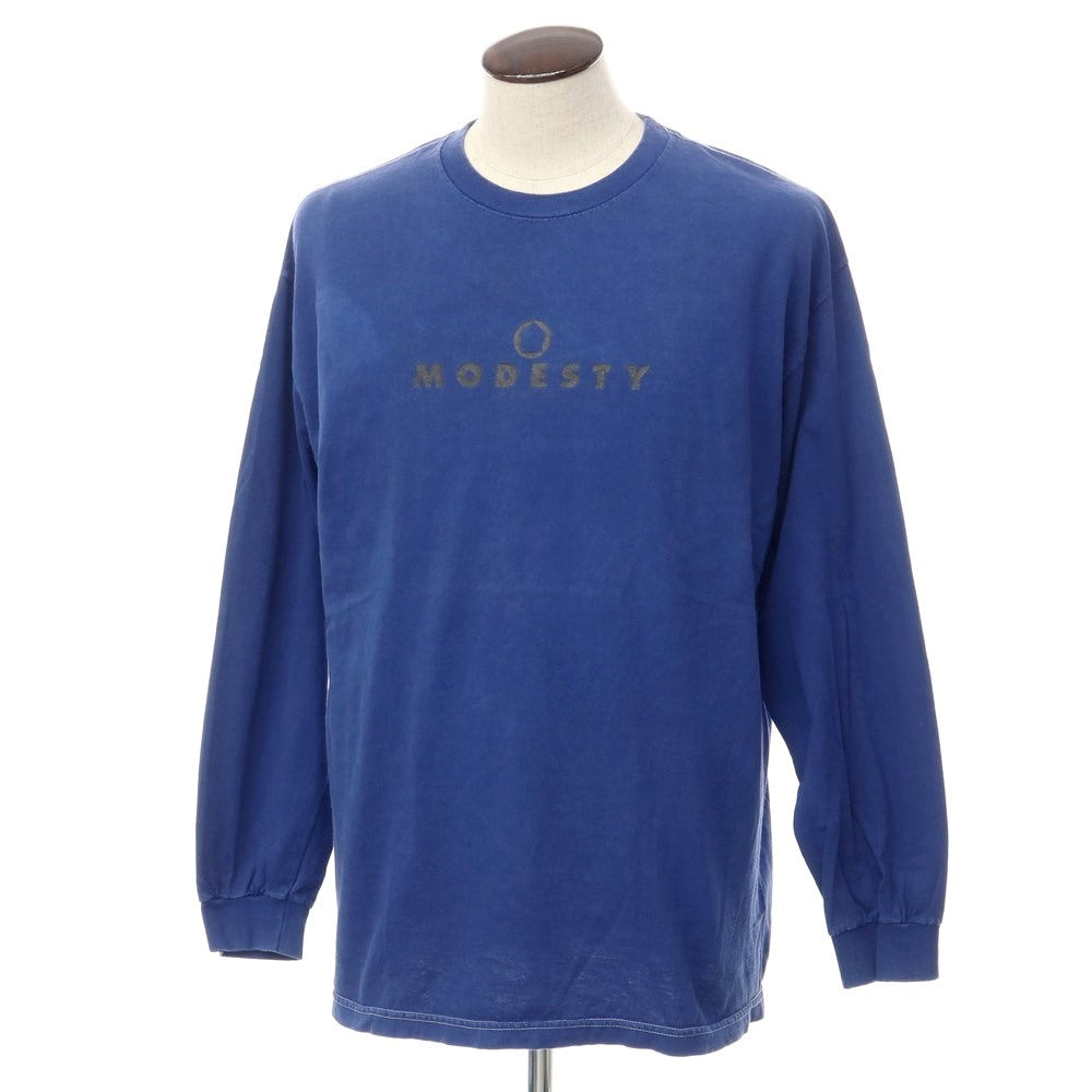 [Used] MODESTY INDUSTRY Cotton Long Sleeve T-Shirt Navy Blue [Size XL] [NVY] [S/S/A/W] [Condition Rank C] [Men&