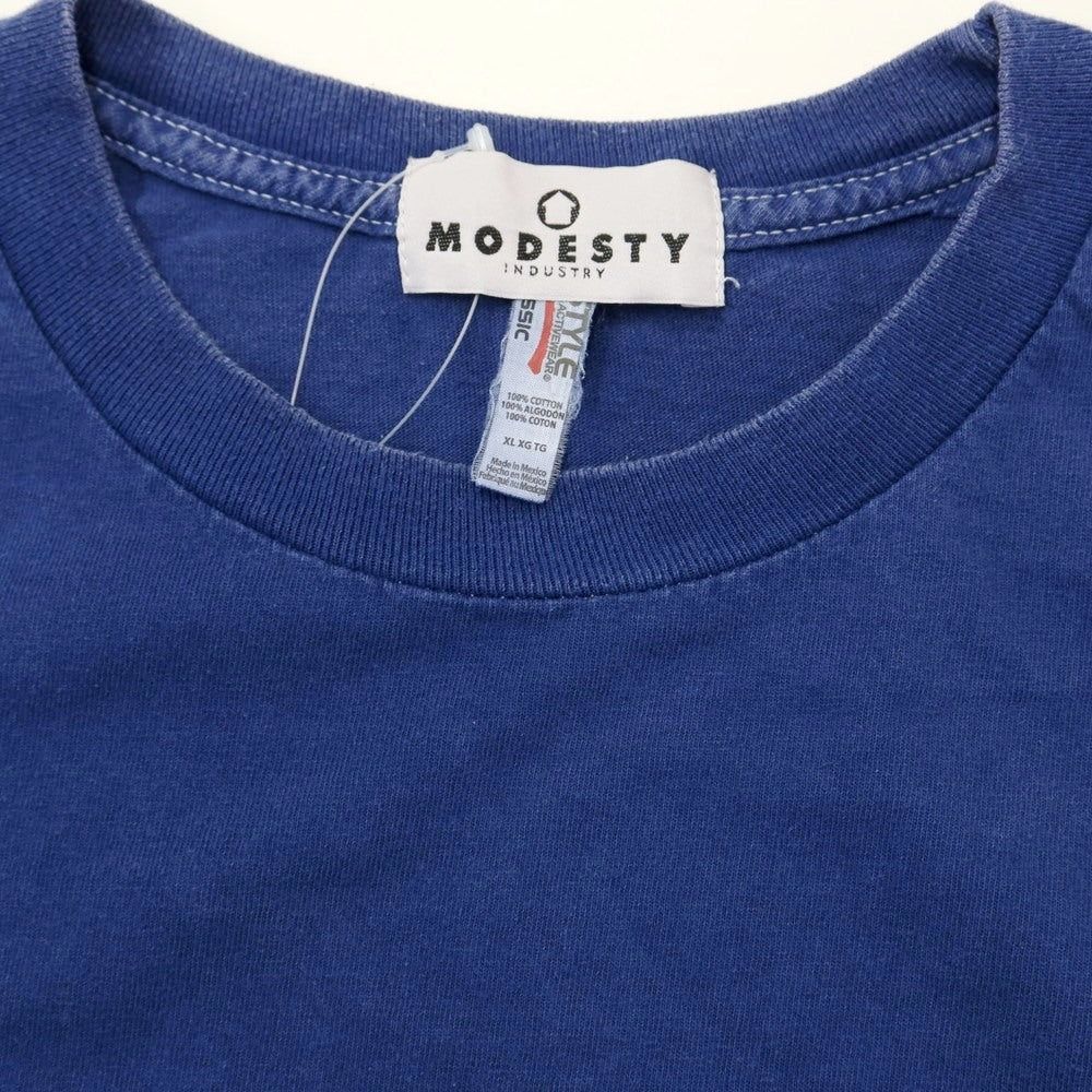 [Used] MODESTY INDUSTRY Cotton Long Sleeve T-Shirt Navy Blue [Size XL] [NVY] [S/S/A/W] [Condition Rank C] [Men&