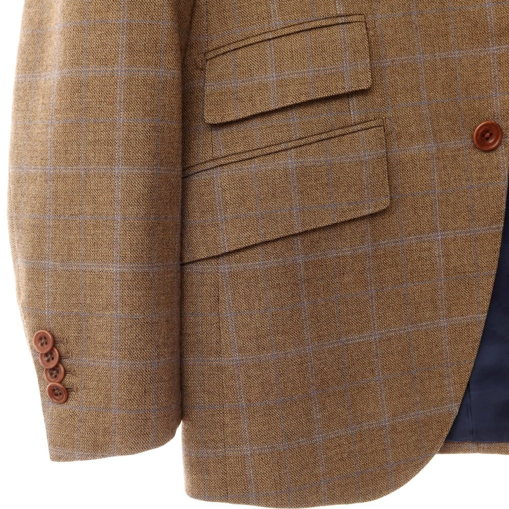 [Used] Azabu tailor wool check tailored jacket brown x blue [size 44] [BRW] [A/W] [condition rank B] ​​[men&