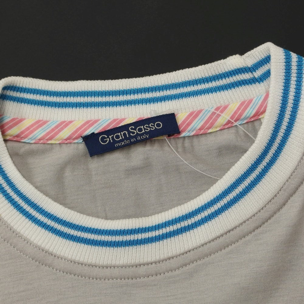 【中古】グランサッソ GRAN SASSO コットン 半袖 クルーネック Ｔシャツ グレー【サイズ50】【GRY】【S/S】【状態ランクD】【メンズ】【769291】
