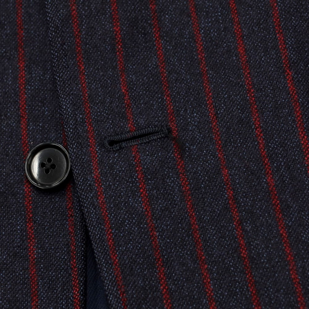 [Used] Sartoria Partenopea Wool Cashmere Striped Tailored Jacket Navy x Red [Size 46] [NVY] [A/W] [Condition Rank C] [Men&