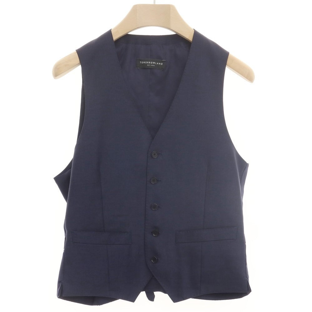 [Used] TOMORROWLAND Wool 3-piece 2B Set-up Suit Navy [Size 42 (Gilet: 44)] [NVY] [S/S/A/W] [Condition Rank A] [Men&
