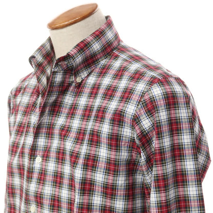 [Used] SHIPS Cotton Check Button-down Casual Shirt White x Red [Size M] [WHT] [S/S/A/W] [Condition Rank B] ​​[Men&