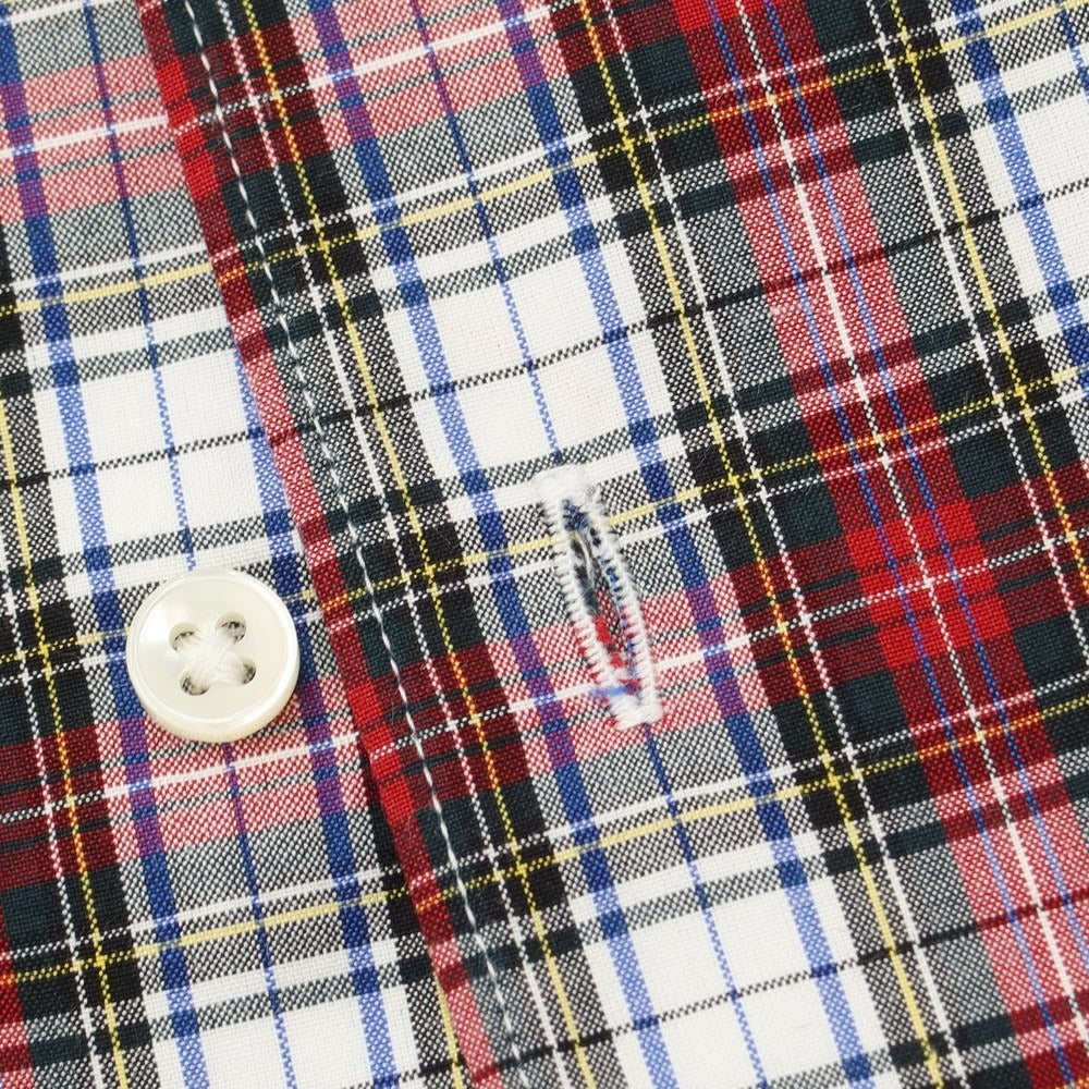 [Used] SHIPS Cotton Check Button-down Casual Shirt White x Red [Size M] [WHT] [S/S/A/W] [Condition Rank B] ​​[Men&