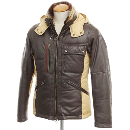 [Used] L&amp;amp;KONDO Lamb Leather Nylon Down Jacket Dark Brown x Beige [Size 46] [BRW] [A/W] [Condition Rank B] ​​[Men&