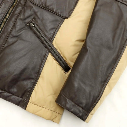 [Used] L&amp;amp;KONDO Lamb Leather Nylon Down Jacket Dark Brown x Beige [Size 46] [BRW] [A/W] [Condition Rank B] ​​[Men&