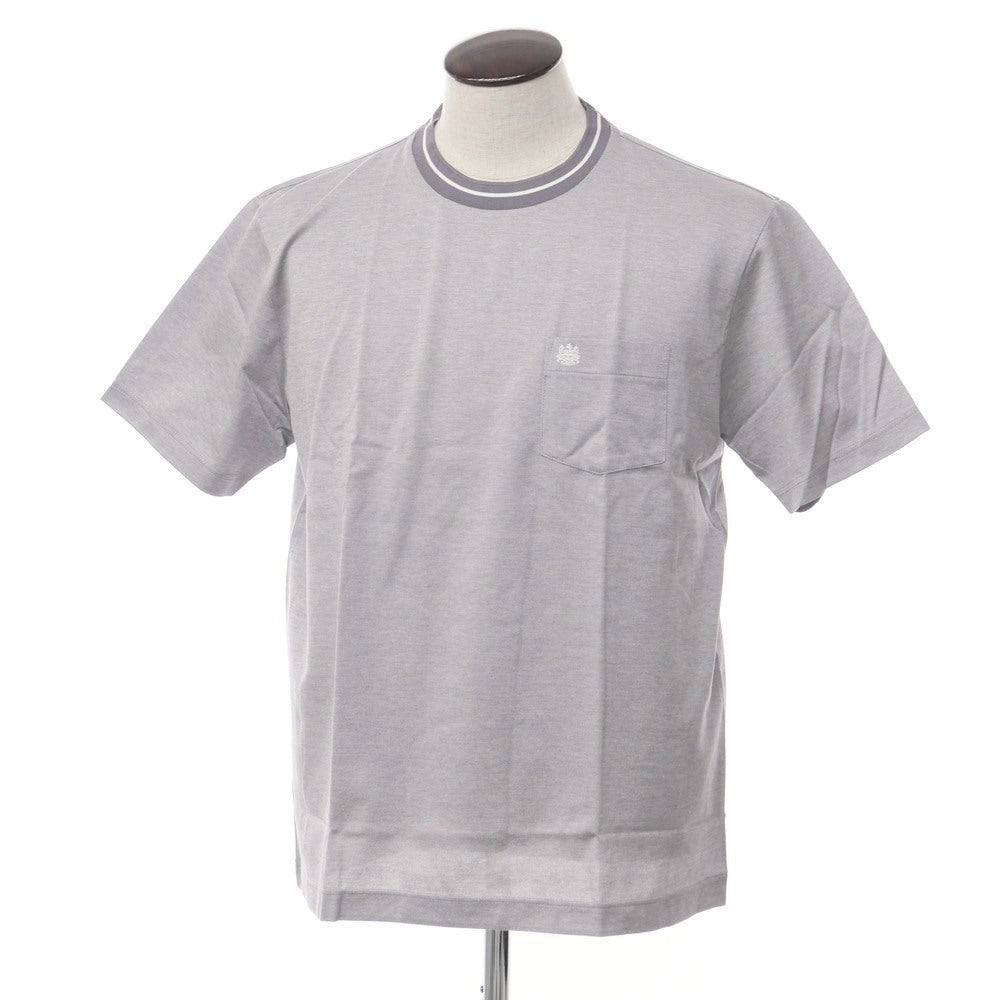 【中古】【未使用】アクアスキュータム Aquascutum コットン ポケット 半袖Ｔシャツ グレー【サイズL】【GRY】【S/S】【状態ランクS】【メンズ】【769373】