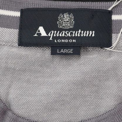 [Used] [Unused] Aquascutum Cotton Pocket Short Sleeve T-Shirt Gray [Size L] [GRY] [S/S] [Condition Rank S] [Men&