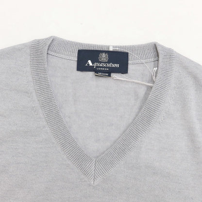 [Used] Aquascutum wool silk knit vest, grey [Size M] [GRY] [A/W] [Condition Rank A] [Men&