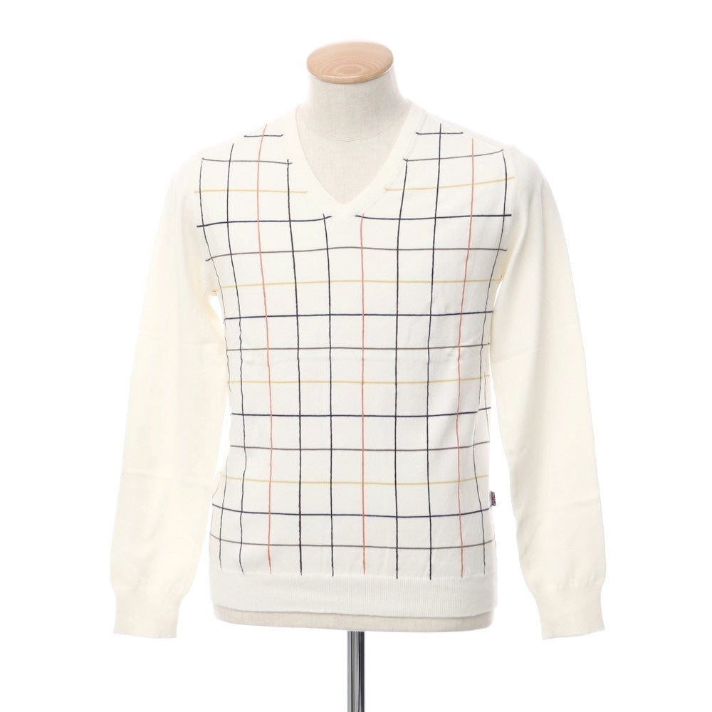 【中古】アクアスキュータム Aquascutum ハイゲージコットン Vネックニット ホワイトxブラック【サイズM】【WHT】【S/S】【状態ランクA】【メンズ】【769372】
[EPD]