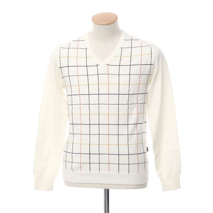 【中古】アクアスキュータム Aquascutum ハイゲージコットン Vネックニット ホワイトxブラック【サイズM】【WHT】【S/S】【状態ランクA】【メンズ】【769372】
[EPD]