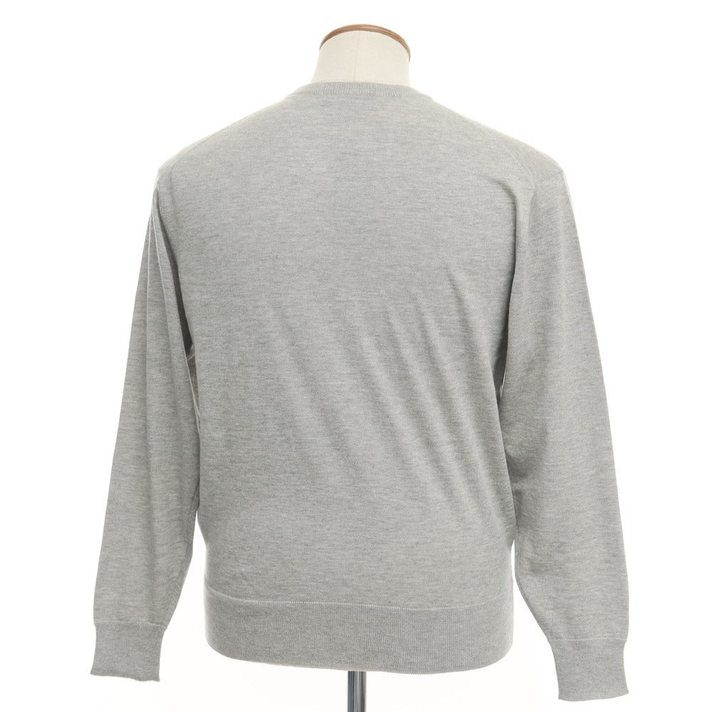 【中古】アクアスキュータム Aquascutum カシミヤコットン Vネック プルオーバーニット グレー【サイズM】【GRY】【A/W】【状態ランクA】【メンズ】【769078】