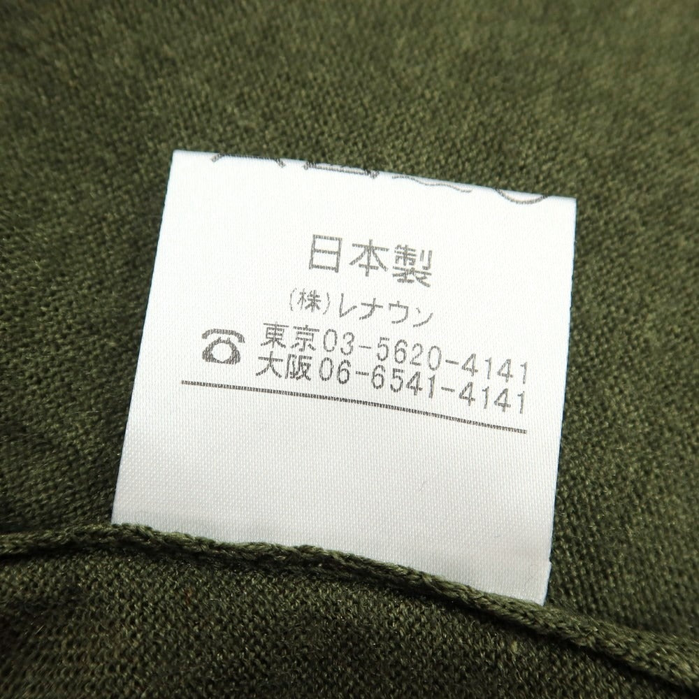 [Used] Aquascutum wool silk V-neck pullover knit, olive [Size L] [GRN] [A/W] [Condition Rank A] [Men&