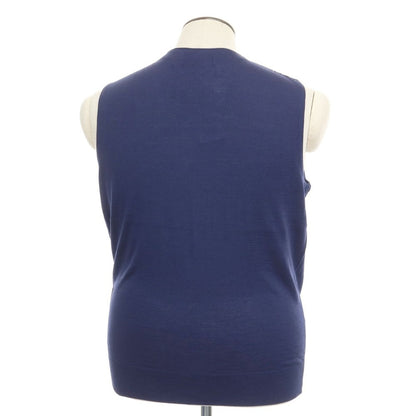 [Used] Aquascutum wool silk knit vest, navy [Size L] [NVY] [A/W] [Condition Rank A] [Men&