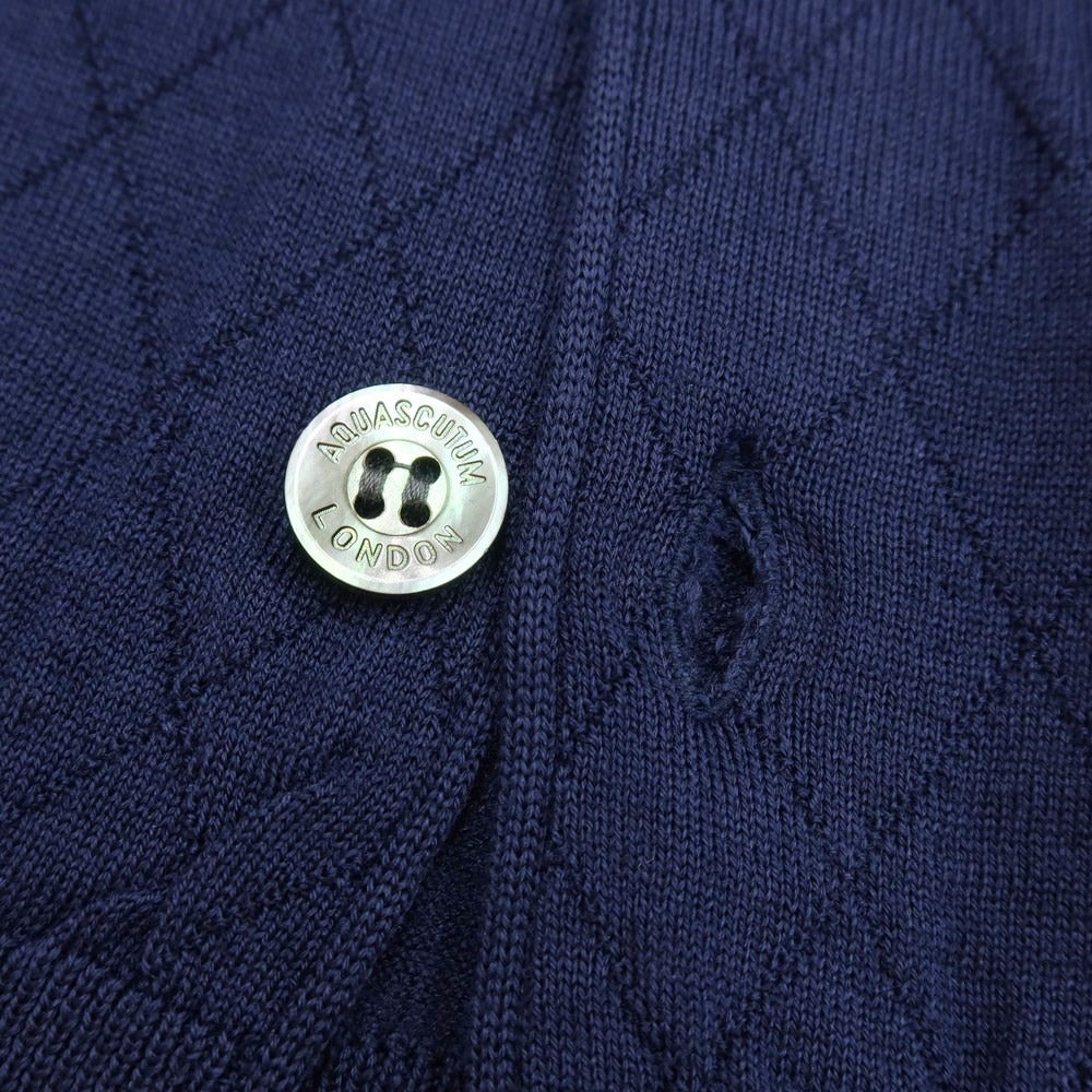 [Used] Aquascutum wool silk knit vest, navy [Size L] [NVY] [A/W] [Condition Rank A] [Men&