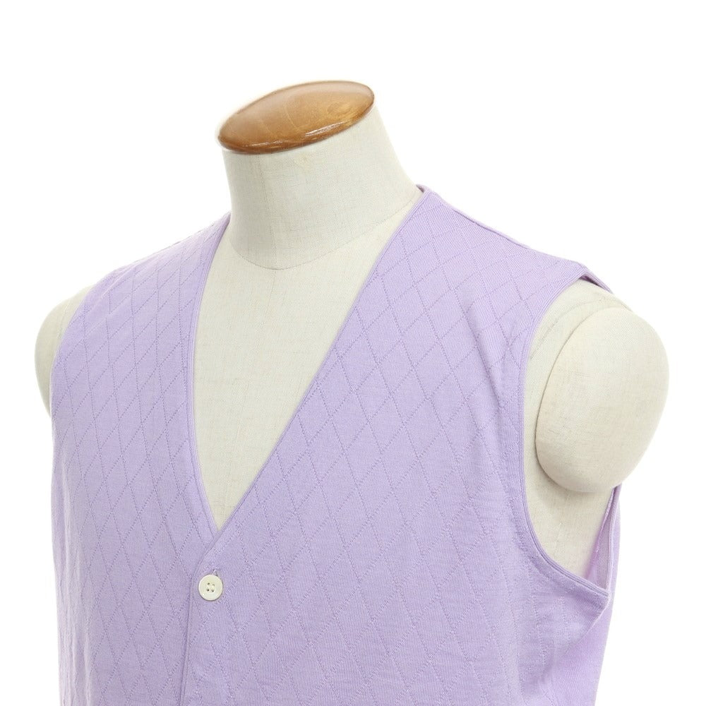 【中古】アクアスキュータム Aquascutum ウールシルク ニットベスト ニットベスト ラベンダー【サイズM】【PUP】【A/W】【状態ランクA】【メンズ】【769077】