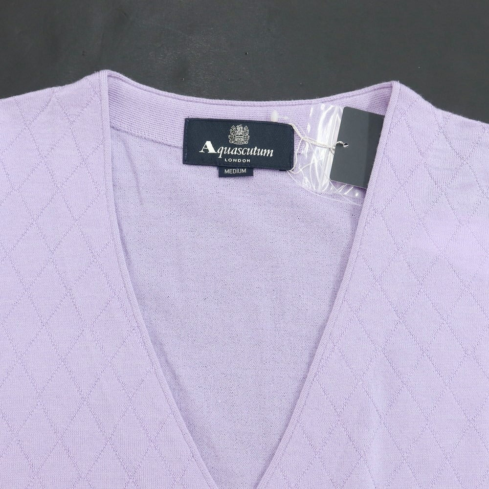 [Used] Aquascutum wool silk knit vest, lavender [Size M] [PUP] [A/W] [Condition Rank A] [Men&