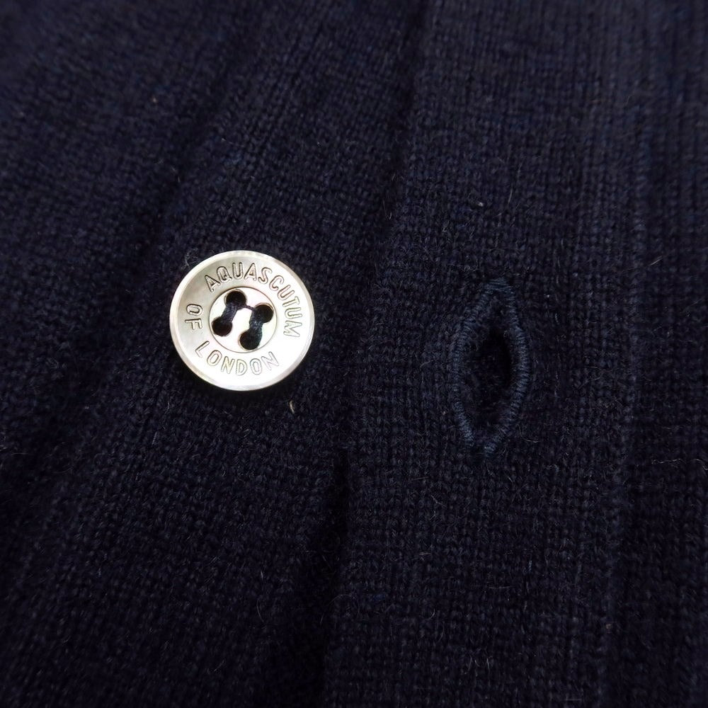 [Used] Aquascutum Cashmere Knit Vest Navy [Size M] [NVY] [A/W] [Condition Rank A] [Men&