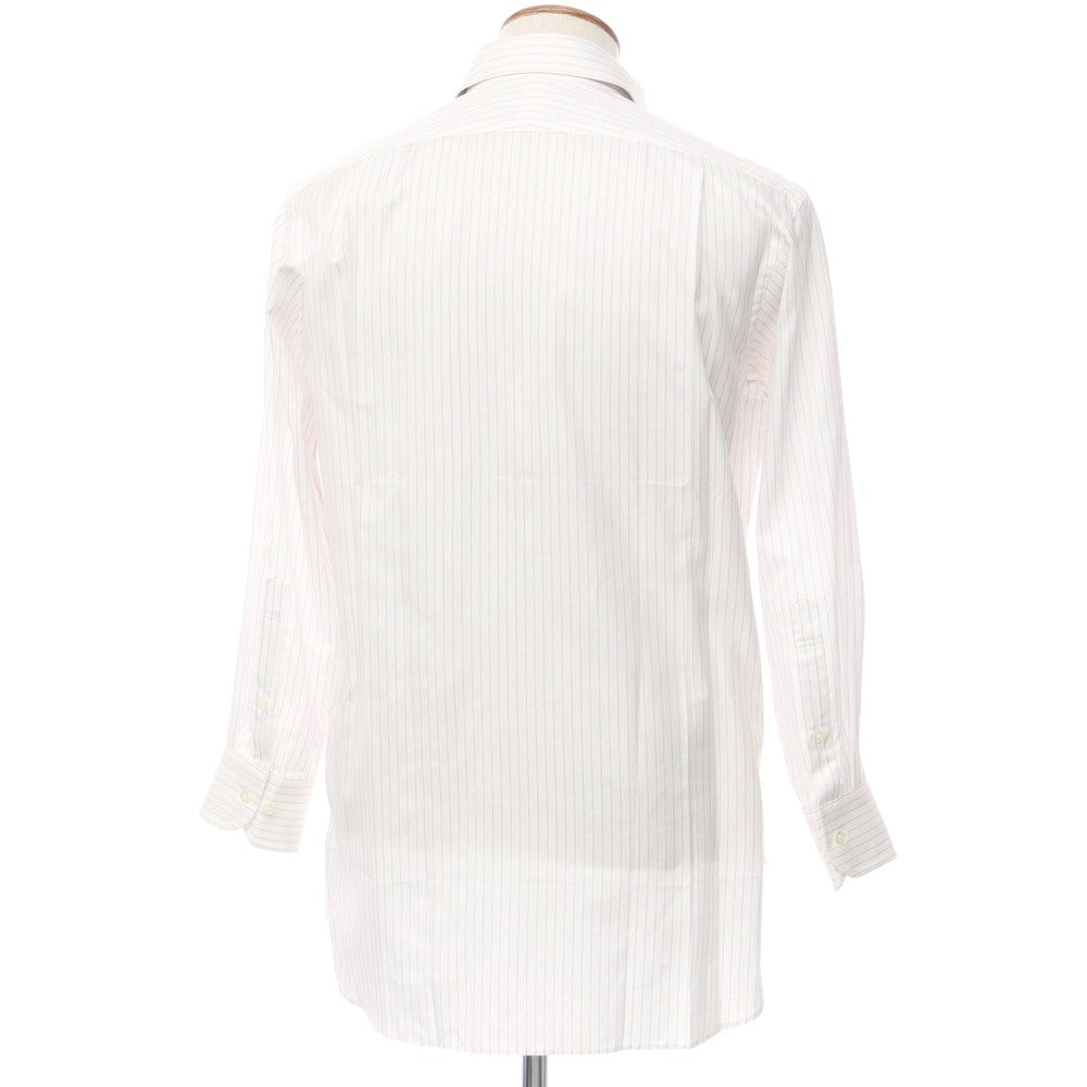[Used] [Unused] Aquascutum Striped Dress Shirt White x Purple [Size 39-80] [WHT] [S/S/A/W] [Condition Rank S] [Men&