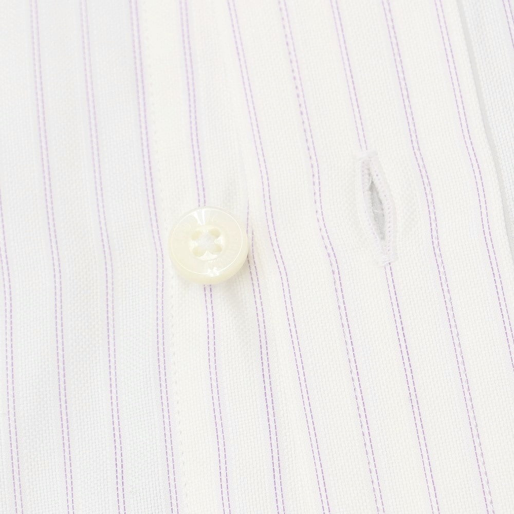 [Used] [Unused] Aquascutum Striped Dress Shirt White x Purple [Size 39-80] [WHT] [S/S/A/W] [Condition Rank S] [Men&