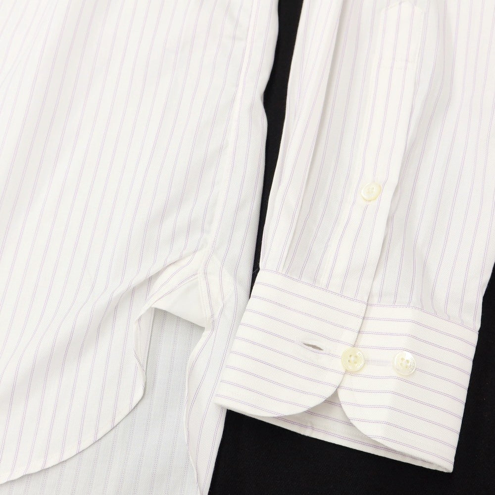 [Used] [Unused] Aquascutum Striped Dress Shirt White x Purple [Size 39-80] [WHT] [S/S/A/W] [Condition Rank S] [Men&