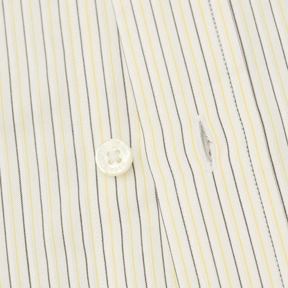 [Used] Aquascutum Cotton polyester striped short sleeve shirt White x Yellow [Size M] [YEL] [S/S] [Condition Rank B] ​​[Men&