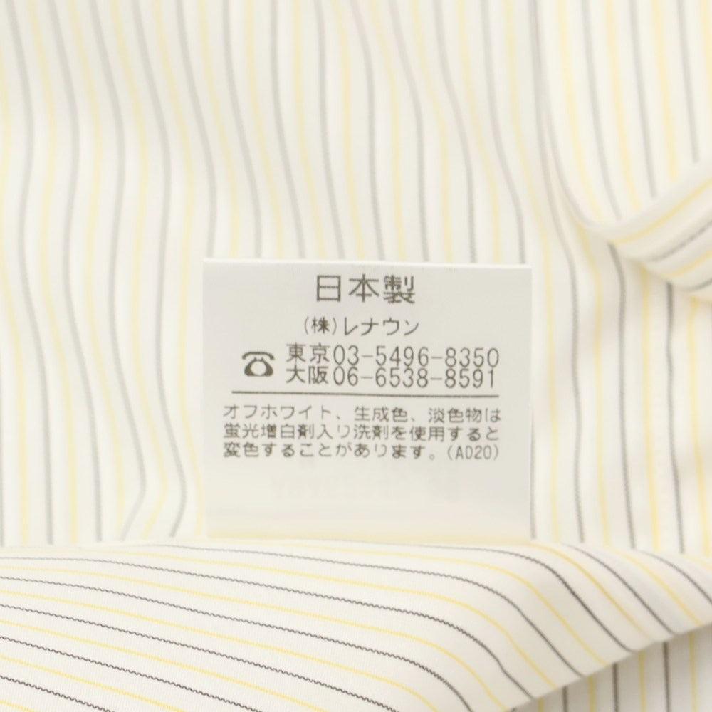 [Used] Aquascutum Cotton polyester striped short sleeve shirt White x Yellow [Size M] [YEL] [S/S] [Condition Rank B] ​​[Men&