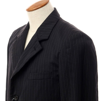 [Used] [Unused] BLACK COMME des GARCONS Polyester wool striped tailored jacket Black x blue [Size M] [BLK] [A/W] [Condition rank S] [Men&