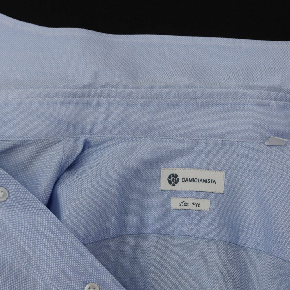 [Used] CAMICIANISTA Cotton Semi-wide Collar Dress Shirt Light Blue x White [Size 39] [BLU] [S/S/A/W] [Condition Rank C] [Men&