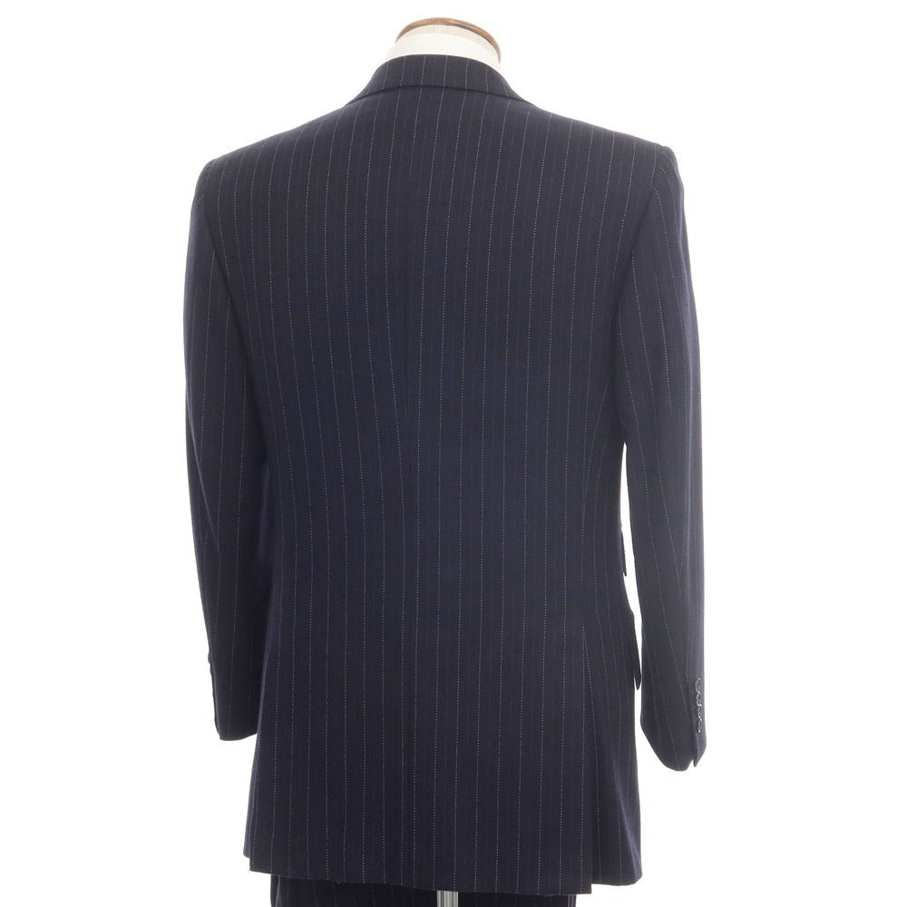 [Used] Brioni Wool 3-piece Striped 3B Set-up Suit Navy [Size not specified (L size)] [NVY] [A/W] [Condition Rank D] [Men&