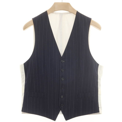 [Used] Brioni Wool 3-piece Striped 3B Set-up Suit Navy [Size not specified (L size)] [NVY] [A/W] [Condition Rank D] [Men&