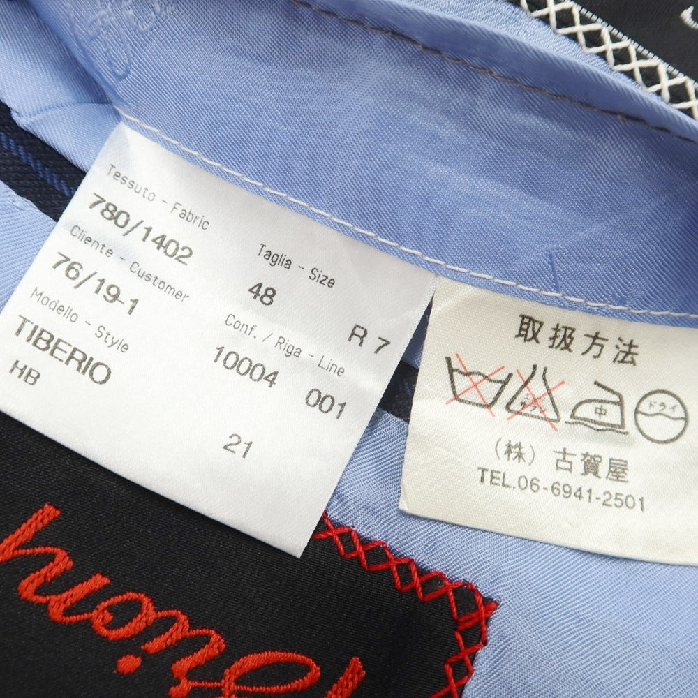[Used] Brioni Wool Double Breasted 6B Suit Set Navy x Blue [Size 48] [NVY] [A/W] [Condition Rank D] [Men&