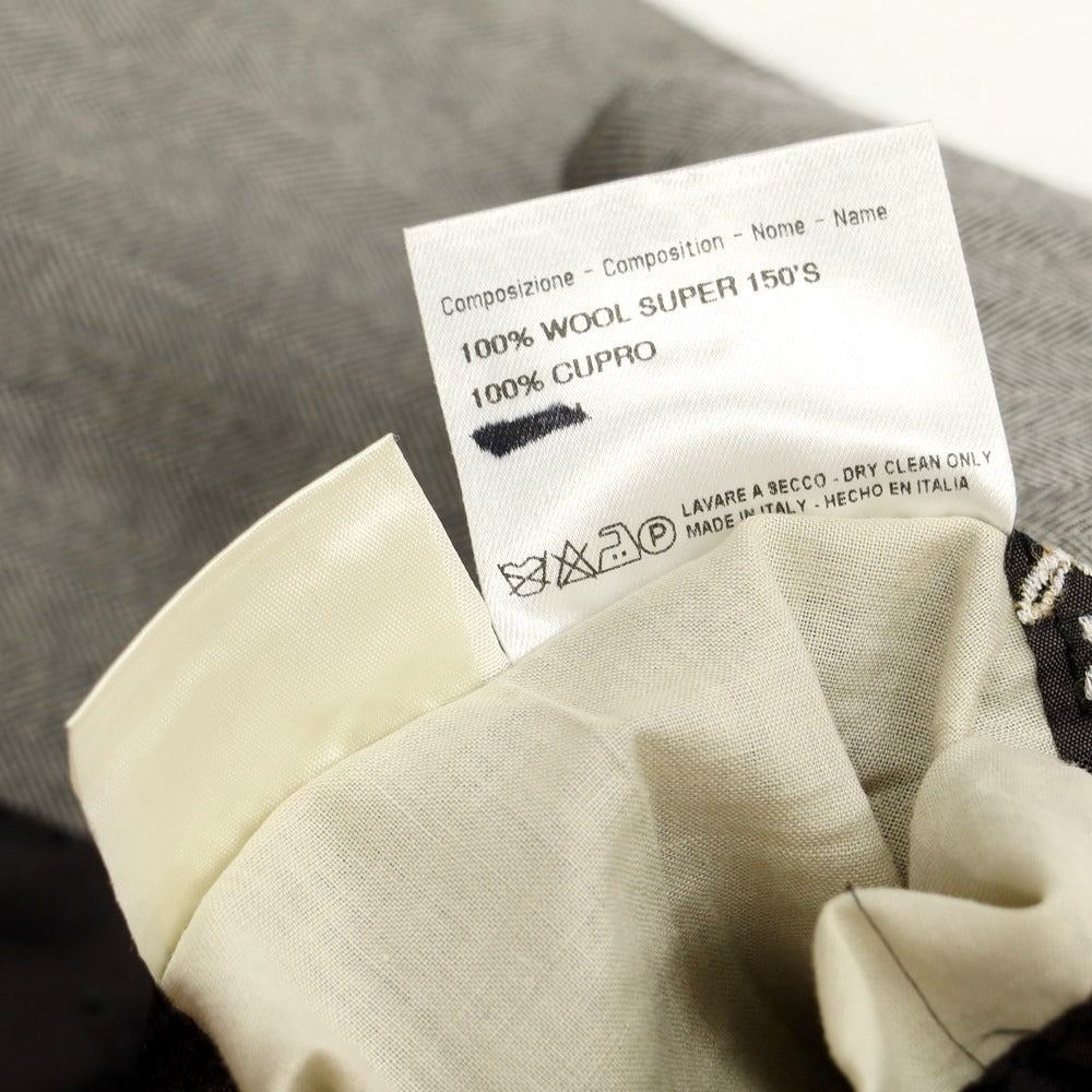 ブリオーニ Brioni ヘリンボーン織ウール テーラードジャケット グレー【サイズ表記なし（M位）】【メンズ】