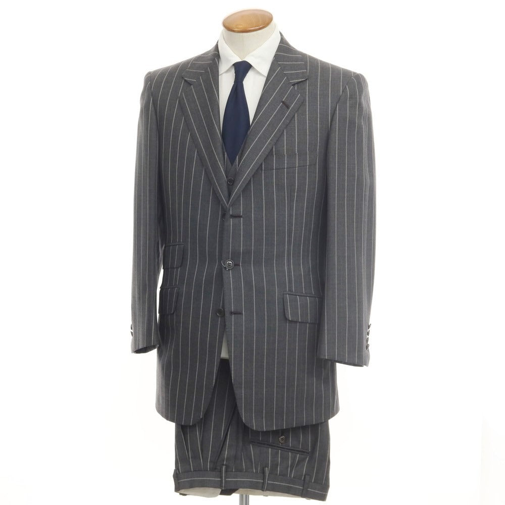 [Used] Brioni wool 3-piece striped 3B suit, grey [size not specified (approximately L)] [GRY] [A/W] [Condition rank D] [Men&