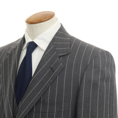 [Used] Brioni wool 3-piece striped 3B suit, grey [size not specified (approximately L)] [GRY] [A/W] [Condition rank D] [Men&